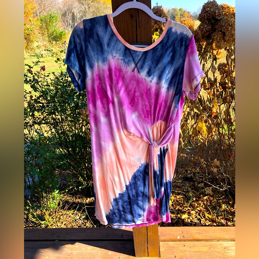 COPY - Tye Dye Faux Wrap Super Soft Dress-Medium